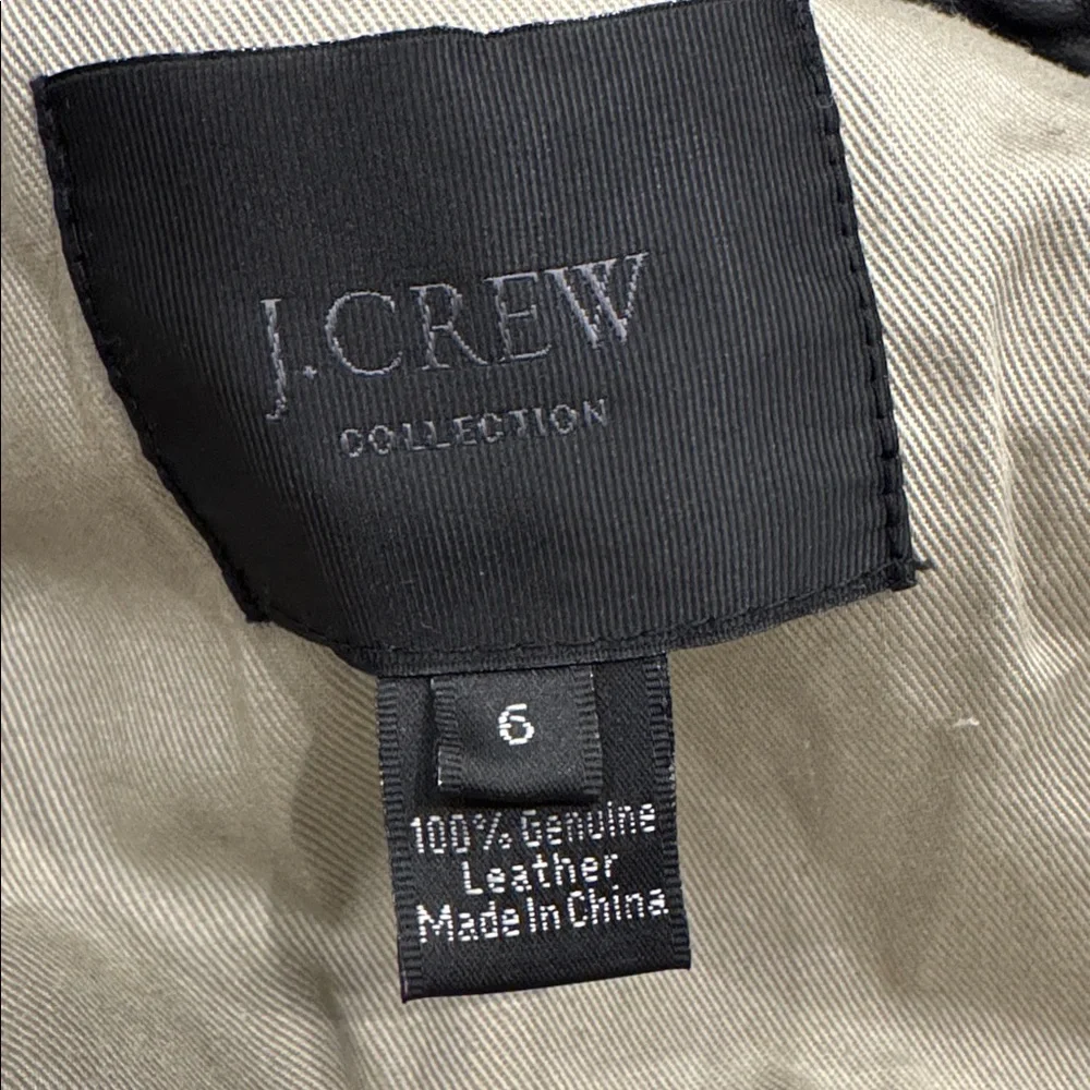 J. Crew Collection Leather Bomber Jacket